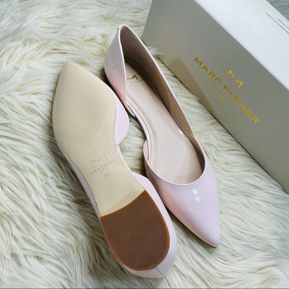 Marc Fisher D'ORSAY 'Sunny' nude patent flats - Picture 4 of 8